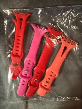 Set of 4 Colorful Silicone Watch Bands for Smart Watches